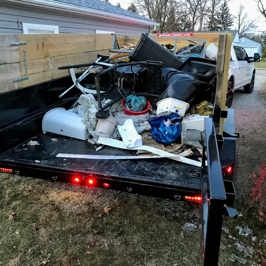 Roll-off dumpster delivered to a residential driveway in Clearwater